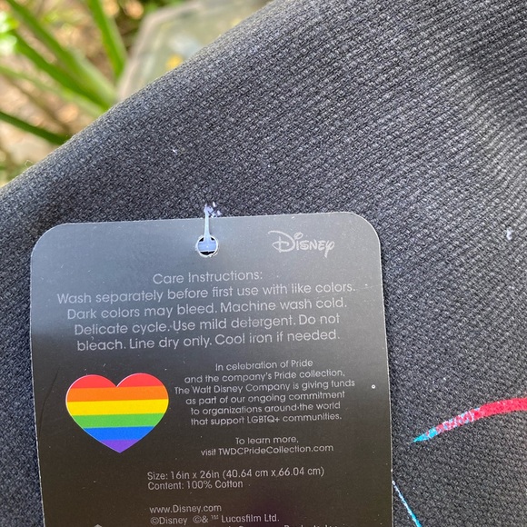 Disney Star Wars Darth Vader Pride Black & Rainbow Towels NWT - Picture 5 of 12